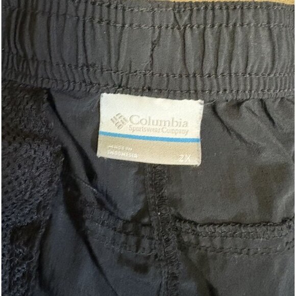 Columbia Women Casual Shorts 2x Black 5” Inseam Elastic Waist Pockets - Picture 4 of 7